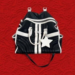 Steve Madden Black and White Satchel